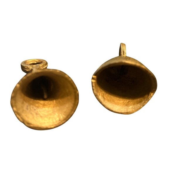 Vtg Etched Brass Bells Ceremony Bells Lot of 11 Made in India - Picture 6 of 6
